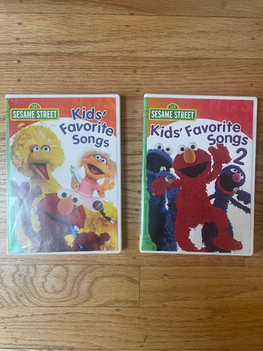 Sesame Street Kids' Favorite Songs 1 & 2 DVDs - low-stimulation toddler DVDs